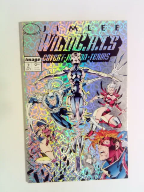 WildC.A.T.s: Covert Action Teams v1 #2 1992 NM Prism foil cover! Jim Lee $6 OPG