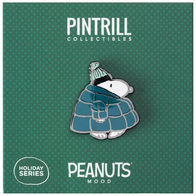 ⚡RARE⚡ PINTRILL x PEANUTS Giant Coat Snoopy Pin *LIMITED EDITION* NEW SEALED ❄🧣