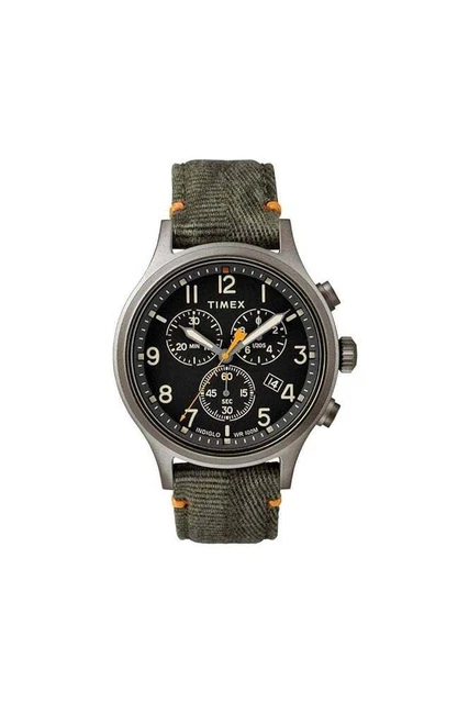 Allied chronograph 42mm online leather strap watch