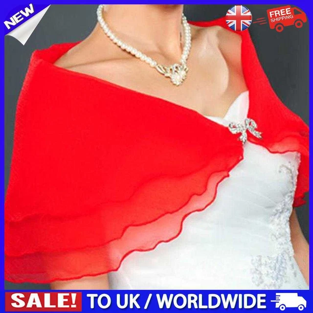 Scialli C# Organza Donna 91×26cm 3 Strati Involucri Azzurri Solidi Colore Solido per Sera We