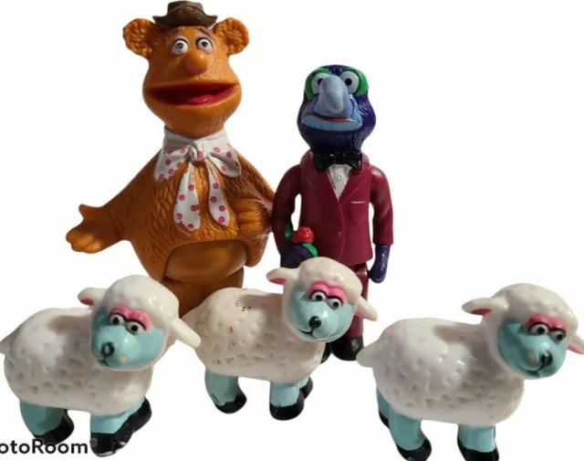 Muppets Show Fozzie Bear Gonzo Plastic Toy Figures Animal Show VTG Jim Henson