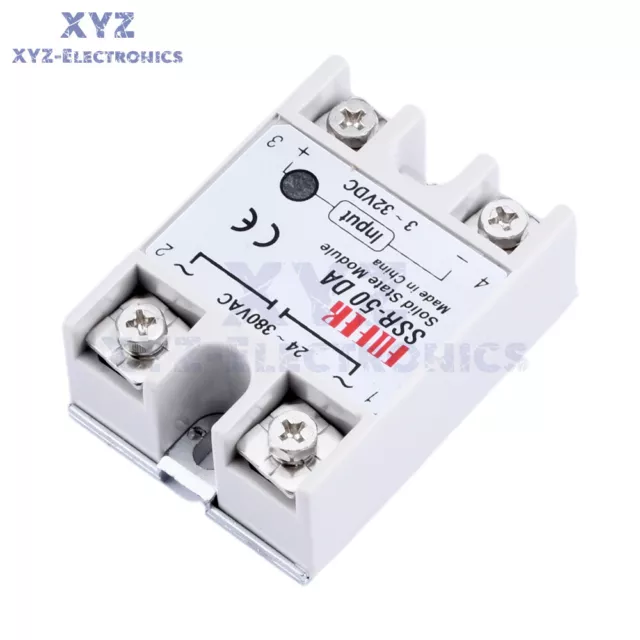 SSR-50DA 3V~32V DC to AC 24V~380V 50A 250V Solid State Relay Module