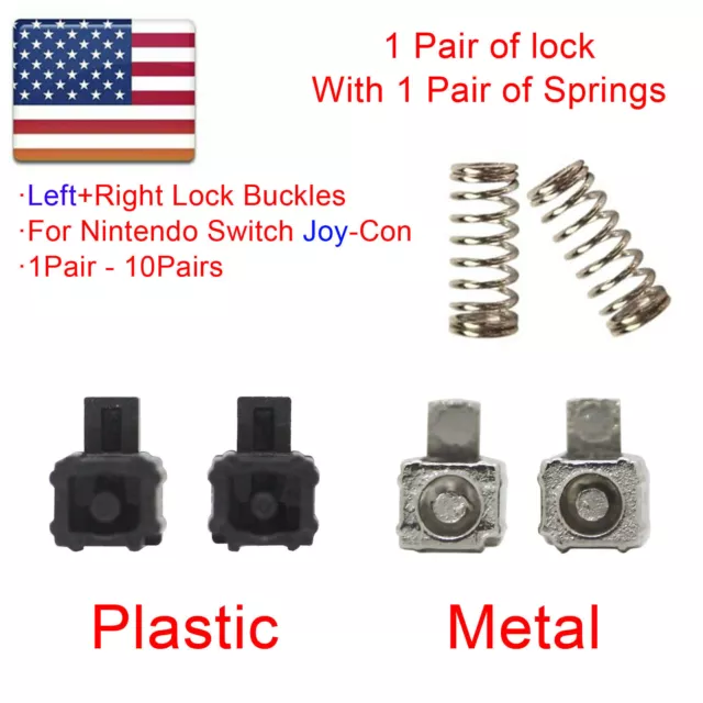 lot Plastic / Metal Lock Buckles Latch For Nintendo Switch Joy Con NS Controller