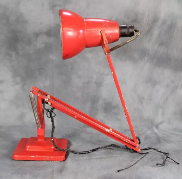 Original 1930s Herbert Terry Anglepoise Model 1227 Two Step Red Anglepoise Lamp