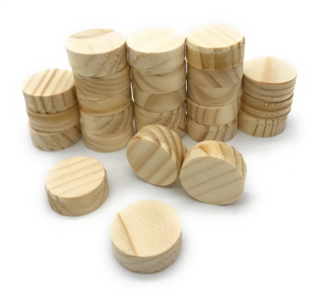 Querholzplättchen Fichte 25 mm Durchmesser Konusplättchen 25 stk. Holzplättchen