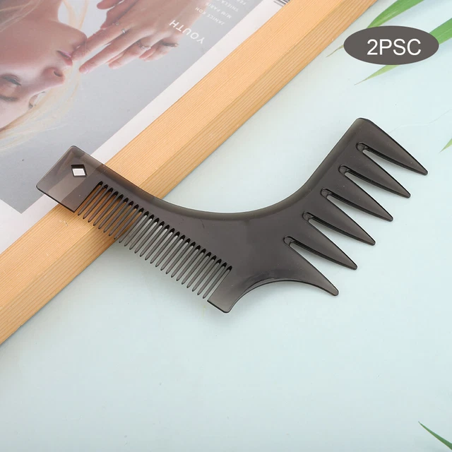 2x Professional Beard Shaping Comb Men Beard Trimming Guide Beard Hair Tool CHU
