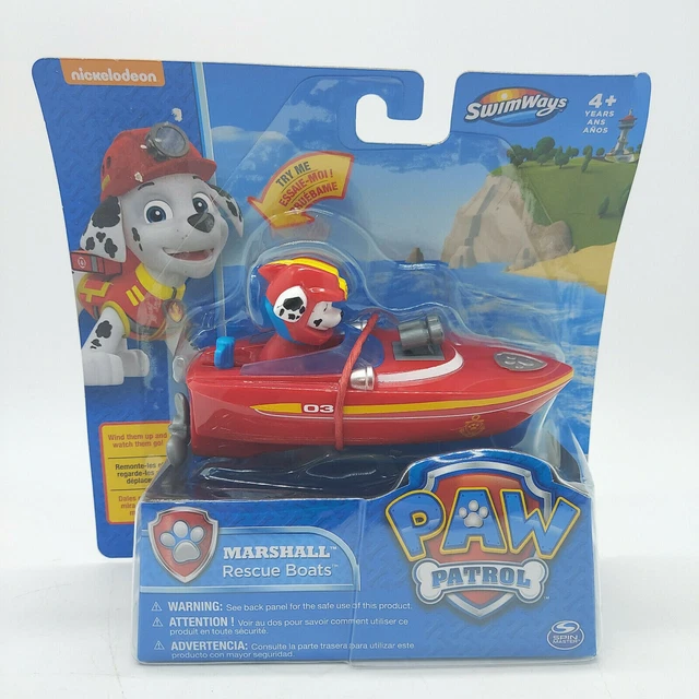 Bateau à Remonter Paw Patrol Marshall - Jouet De Bain Et Piscine - Propulsion Sans Pile - Pat' Patrouille