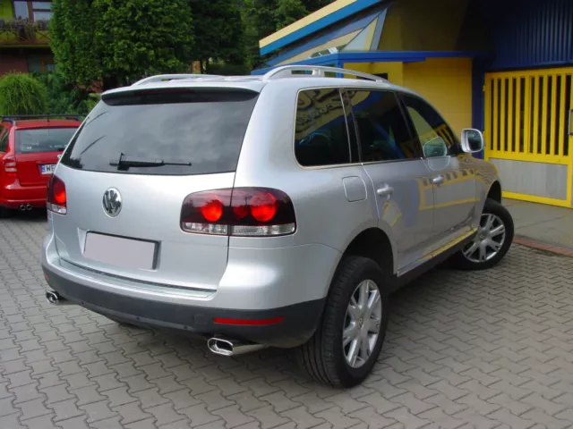 DUPLEX Sportauspuff Endrohr für VW Touareg mit 55mm Anschluss EDELSTAHL