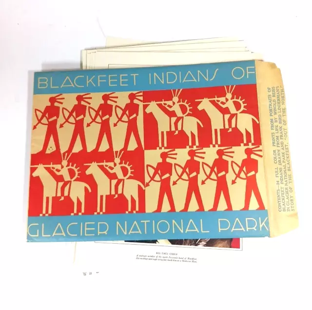 Blackfeet Indians of Glacier National Park by Winold Reiss 24 Posters w/ Booklet
