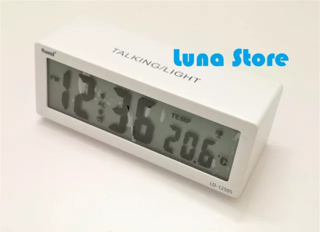 Reloj Despertador Digital Parlante Voz En Español Control De Volumen - 4 Colores 2