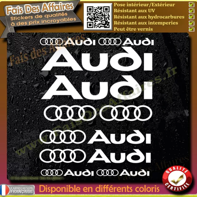 12 Stickers Autocollant Audi sponsor rallye tuning lot planche sticker decal