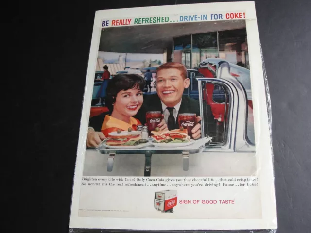 1959 Magazine Classic Old Print Advertisement-Coca Cola Coke-Sign of good taste!