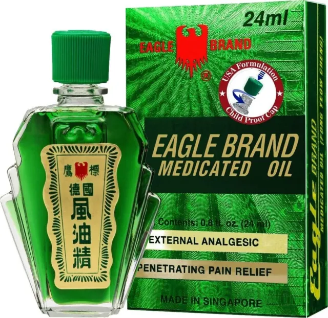12x Aceite medicado verde marca Eagle 1 docena x 24 ml - Dau Xanh Con O