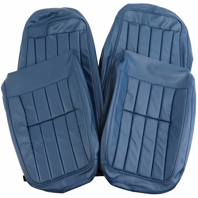 CORVETTE C3 LEATHER Seat Covers Royal Blue Leather/Vinyl Original 1971