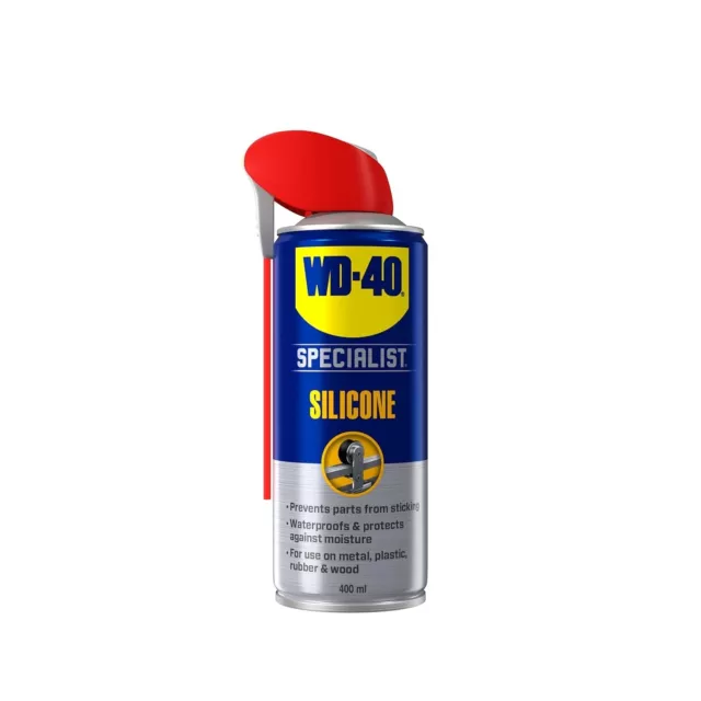 WD-40 Specialist Silicone Spray Lubricant 400ml Can - Versatile All-Weather