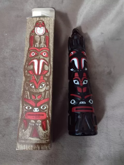 Vintage Avon 1970's "Totem Pole" Decanter Empty After Shave Bottle