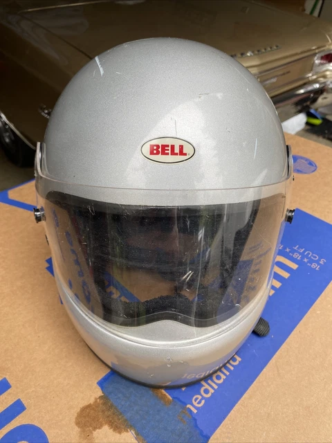 VINTAGE 1981 BELL TOUR STAR FULL FACE MOTORCYCLE HELMET BLACK Sz 7-1/2 , 60 CM