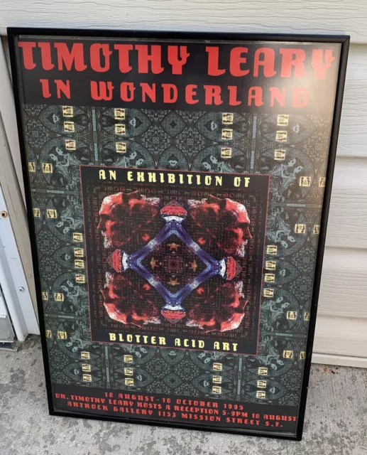1995 Timothy Leary In Wonderland LSD Blotter Acid Art Exhibition Psychedelic dmt