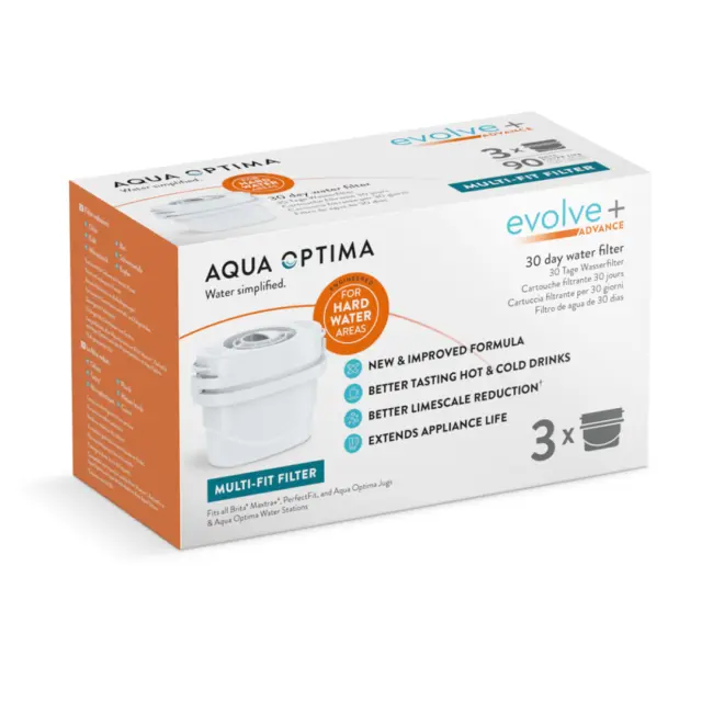 Aqua Optima Evolve confezione 2 anni, 12 filtri per acqua x 60 giorni –