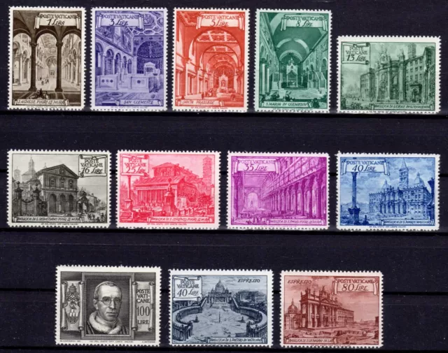 Vatikan Vaticano 1949 Satz Basiliken Nr. 149 - 160 * Falz MH