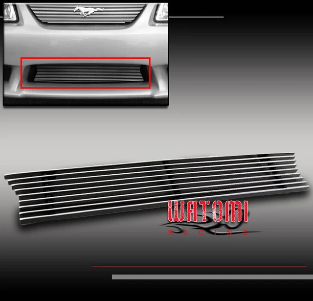 99-04 Ford Mustang Saleen Front Bumper Lower Aluminum Polished Billet Grille New