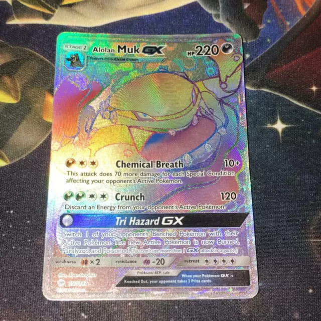Alolan Muk GX ~ 157/147 ~ Regenbogen selten ~ BRENNENDE SCHATTEN ~ LEICHTES SPIELEN ~ Pokemon