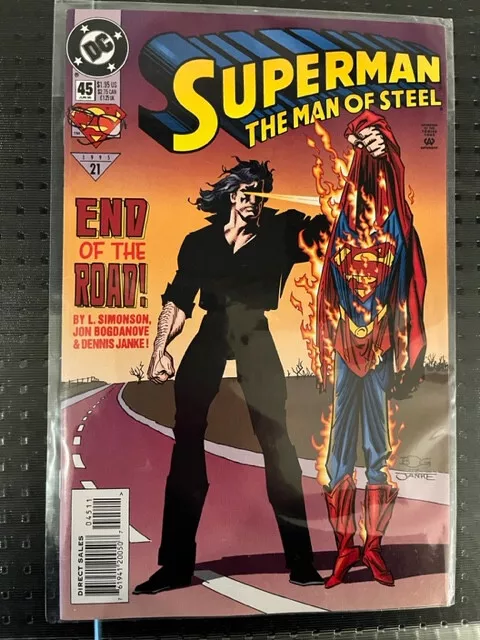 Superman The Man of Steel #45 Direct Edition NM- 9.2 DC Comics June 1995