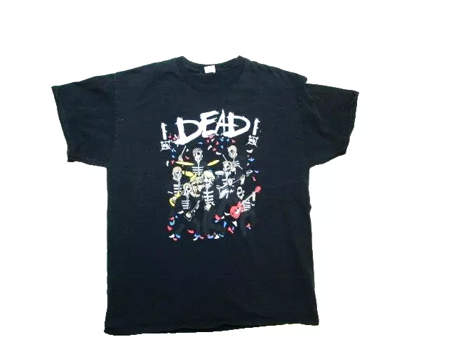 !Dead! Band Shirt Adult Large Punk Rock Skeleton Guitar Mens