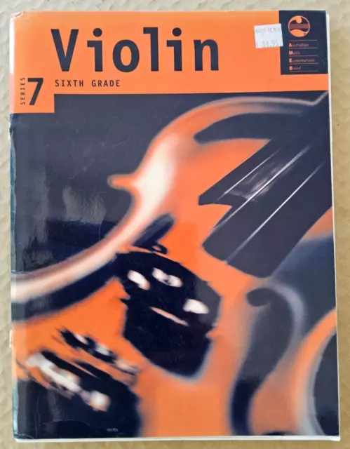 AMEB VIOLIN SERIES 7 - Sixth Grade Piano Accompaniment Booklet Only. READ INFO