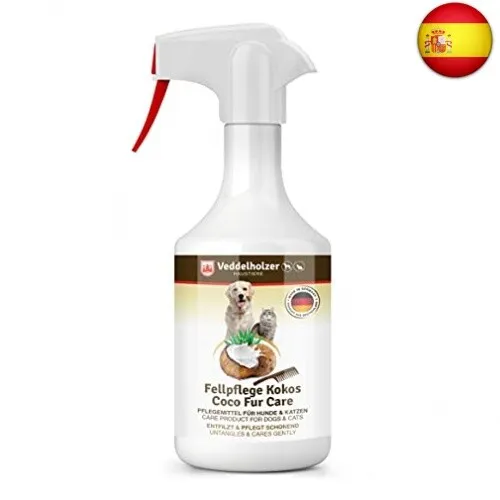 Veddelholzer 500 ml spray desenredante perros coco para el cuidado del pelo de