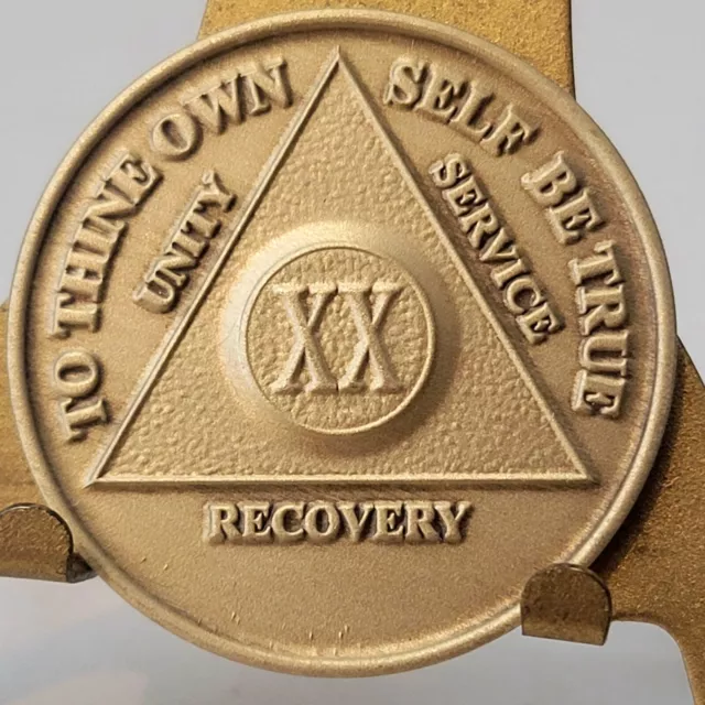 Alcoholic 20 Year Recovery 20 Yr Chip Medallion Coin Medal Token  AA Anonymous