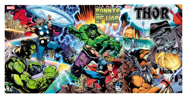 Hulk Vs Thor Banner War Alpha #1 & Thor #25 Shaw Connecting Cover SET Lot * 2022
