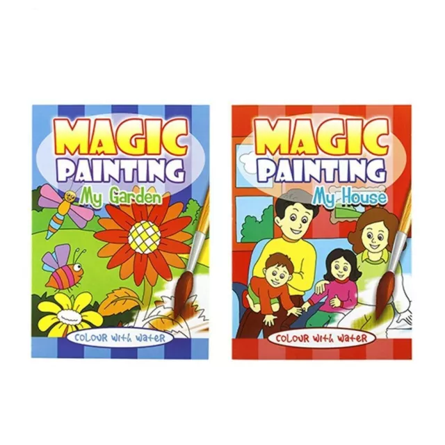 2x Book Paint for Kids with Water Magic Painting Creative Assorted