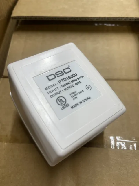 DSC Home Alarm Plug-in Power Transformer 16.5VAC 40VA PTD1640U New