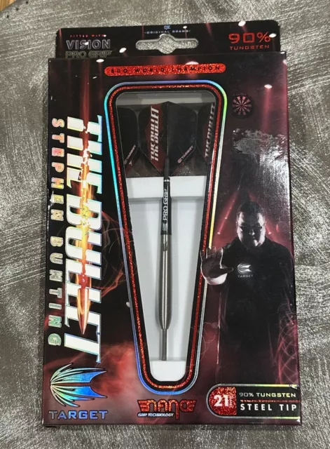 New Rare Target Stephen Bunting Nano Grip 90% Tungsten Darts - 21g