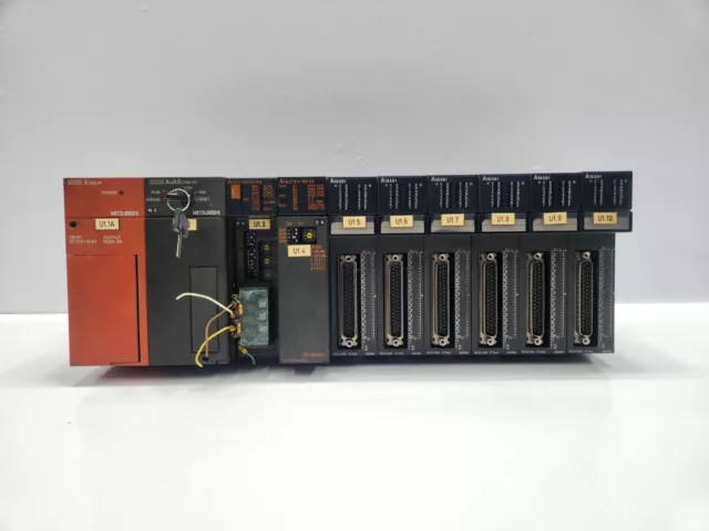 Mitsubishi Melsec A1S63P A2ASCPU-S1 A1SJ71UC24-R4 A1SJ71E71-B2-S3 A1SX81 Plc Mod