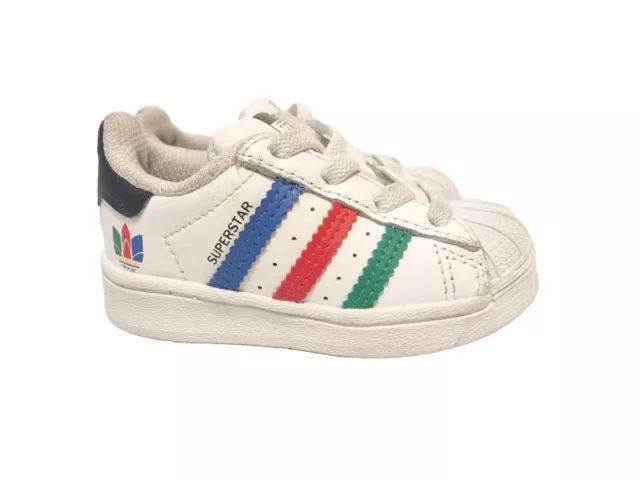 Adidas Originals Superstar Toddler Size 4K White Athletic Shoes Sneakers