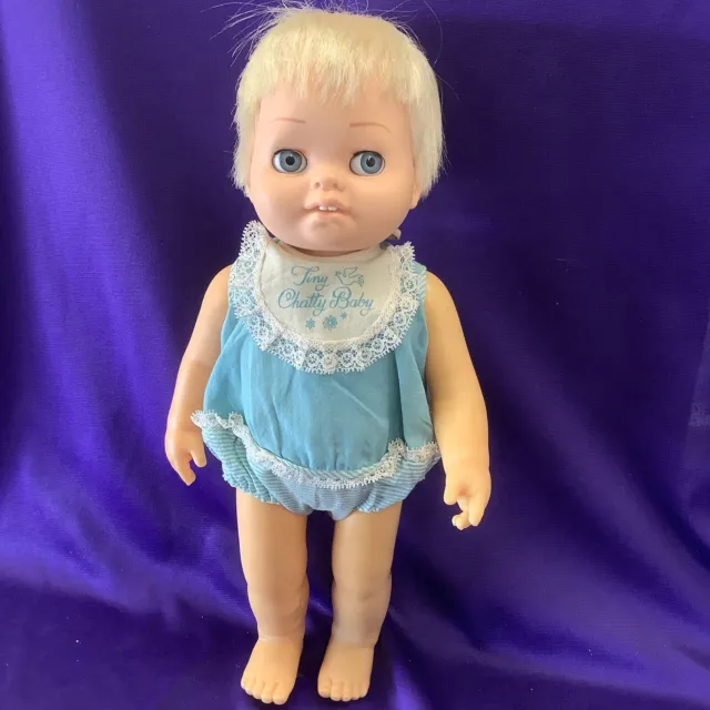 Vtg Mattel Chatty Baby. 1962. 15 In. No String, Bln Hair.(J469).