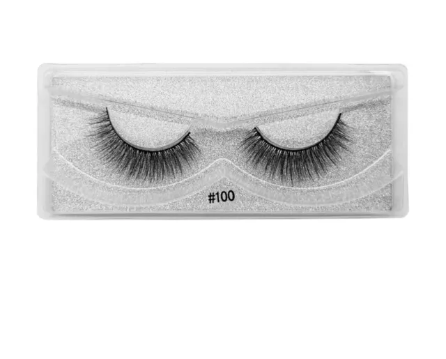 X60 Paar brandneue Damen flauschig weiche Wimpern Stil #100 Nerz natürlich täglich