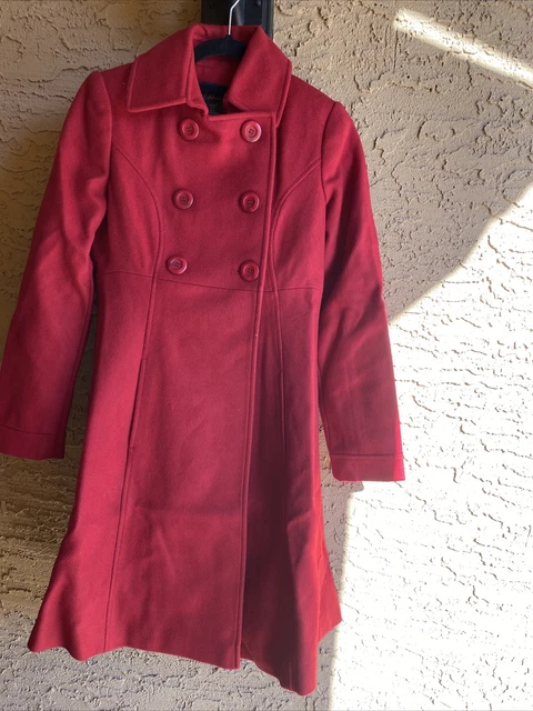 Victoria’s Secret Via 100% Wool Military Pea Coat Jacket Small Size 2 New Z11
