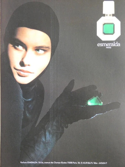 1987 Press Advertisement Perfume Esmeralda Paris