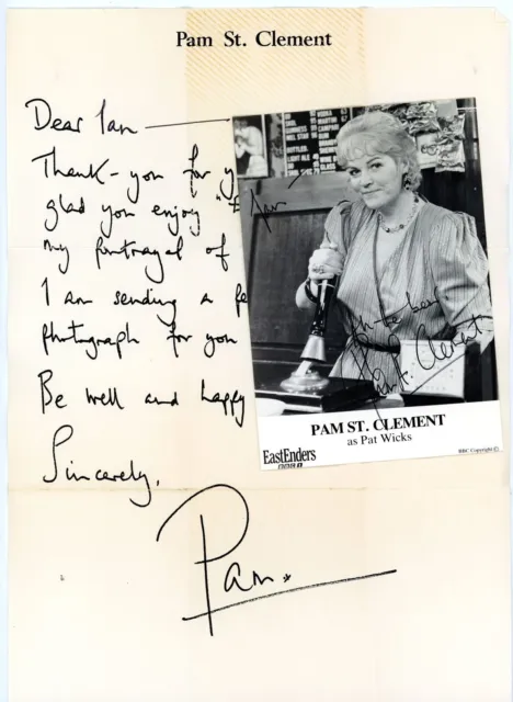 Eastenders Pam St Clement autograph original hand signed photograph Pat Wicks