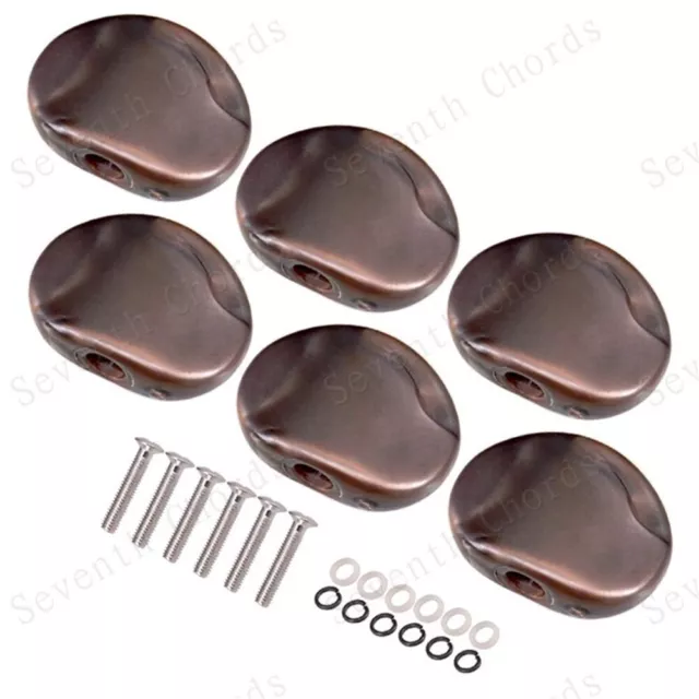 6Pcs Tuning Peg Buttons For Guitar Heads Knobs Universal Polished Wonderful