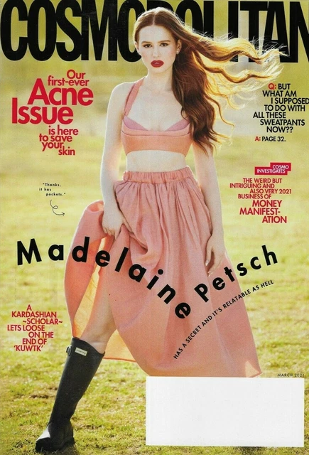 RIVISTA COSMOPOLITAN MADELAINE Petsch Numero Acne Moda Femminismo
