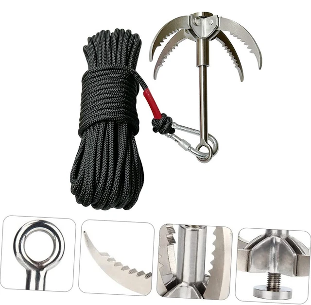 Crochet de gravité portable avec corde outil polyvalent de 20 m pour les amateu