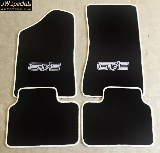 Alfombras Alfombrillas para Opel Manta B Coupé cc Gt / E Negro Blanco Nuevo