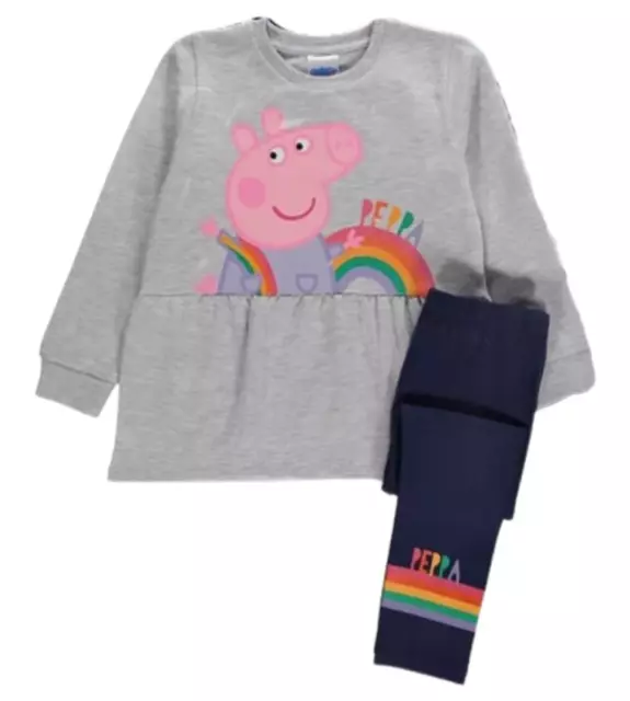 PEPPA PIG LONG SLEEVE TOP & LEGGINGS - New