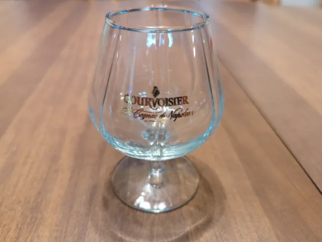 COURVOISIER Le Cognac de Napoleon Brandy Snifter 8oz Glass Gold Logo 4.5"