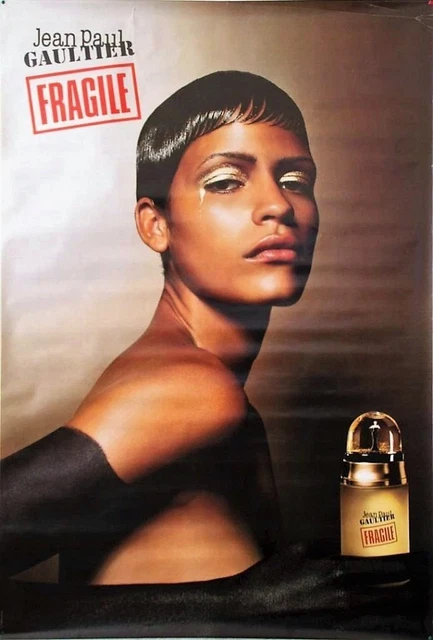 J.P.GAULTIER Affiche Parfum originale  "Fragile" Année 2003 Ft Abribus 120x176cm
