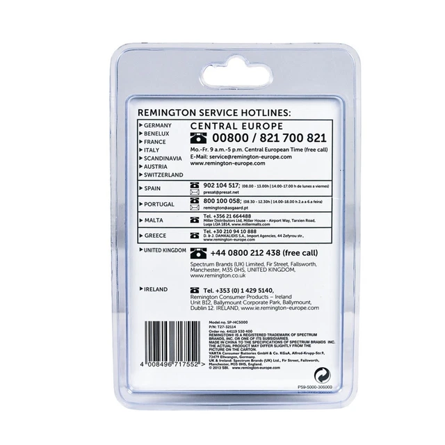 Rasieraufsatz-Set Remington SPHC5000 Attacco Pettine 3-21mm+24-42mm Taglia Peli